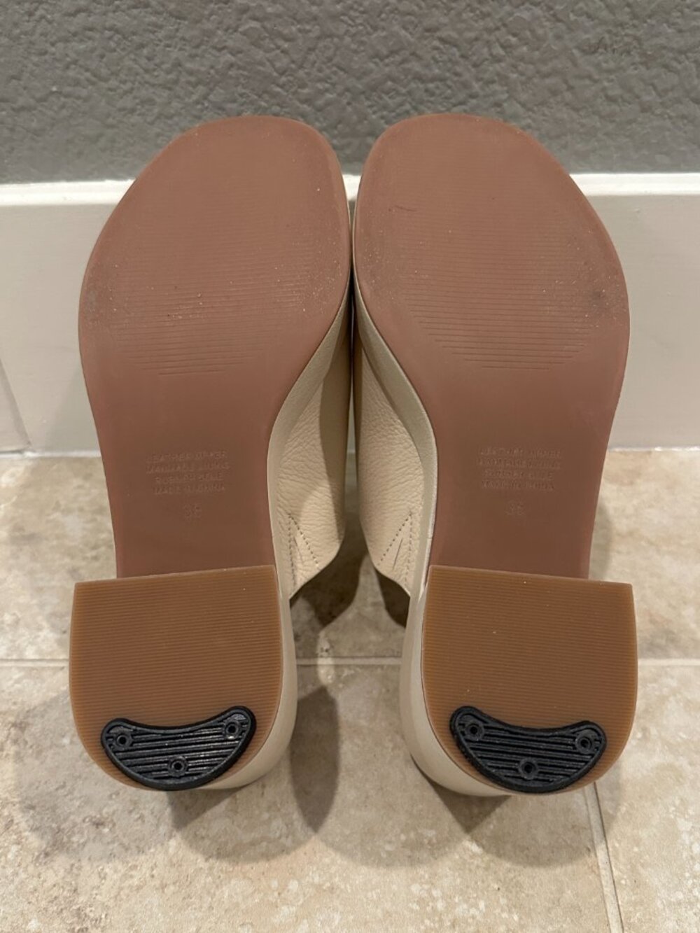 NWOT Silent D CEELIA Genuine Leather Sandal Oatmilk Beige Size 38 - Picture 6 of 6